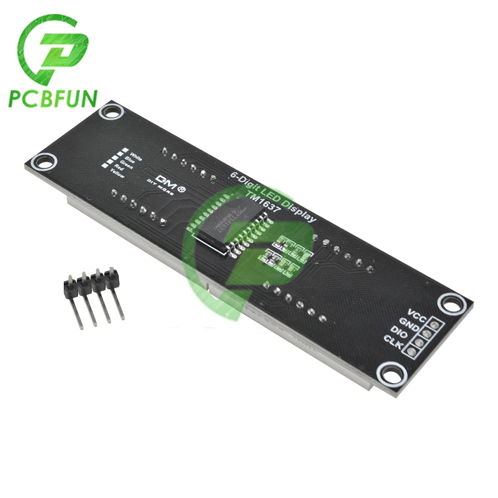 0.56 Inch TM1637 6 Digit 7 Segment 5V Digital Tube Module White/Red/Yellow/Green/Blue LED Display Module For Arduino