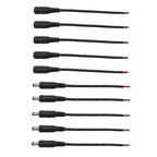 5/10Pcs Black 5.5 x 2.1mm DC Plug Jack Connector Cable Pigtail 12V Male Female 5.5*2.1 DC Adapter for 5050 3528 LED Strip Light