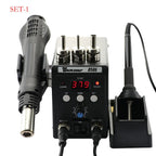 2 in 1 Soldering Station 8586  Digital Display SMD Rework Hot Air Gun Solder Iron 220V ESD Welding Desoldering Repair Tools