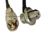 Long UHF PL259 Male to UHF SO239 Female Connector for Car Mobile Radio Antenna RG58 Coax Cable 1/2/3/5/10/15/20/30m