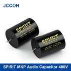 2Pcs SPIRIT Audio Capacitor MKP Audiophile Frequency-Divided Divider 400V 2.2uF 3.3uF 3.9uF 4.7uF 6.8uF 10uF For Speaker Audio