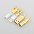 Hi-End Gold Plated USB connector USB A+USB B Type A-B Plug For DIY USB Cable Taiwan Made