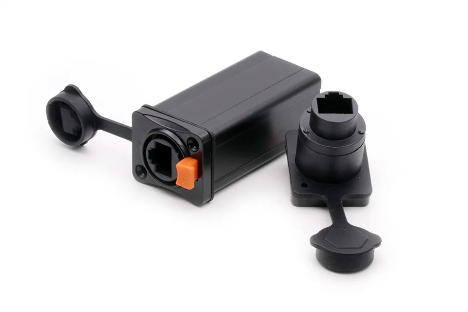 1pc New Arrival Waterproof Network Connector RJ45 Ethernet Connector Female Panel Mount Sockets IP65 Level