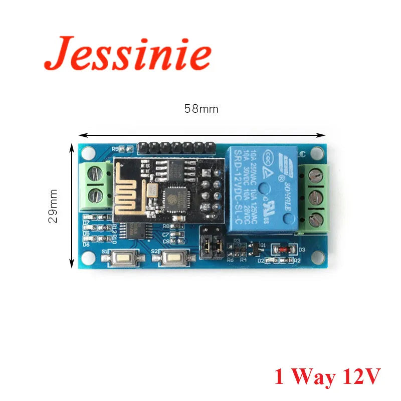 ESP8266 ESP-01 5V 12V 1 2  4 Way WiFi Relay Module Things Smart Home Remote Control Switch ESP01 WIFI Wireless Module Phone APP