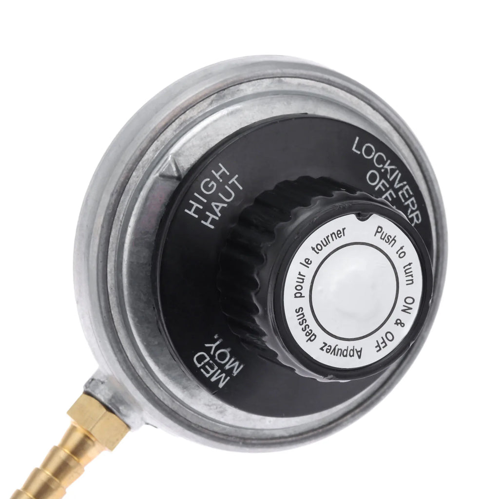1pc Propane Tank Low Pressure Gas Regulator with Outlet 1/4in Barb Hose Connection Inlet 1-20in UNEF for One Pound Propane Tank