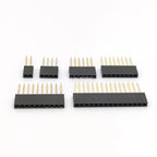 10pcs Pin Header 2.54MM 10MM Long Needle Female Pin Header Strip Stackable Header Connector 1*2/3/4/5/6/8/10/15P