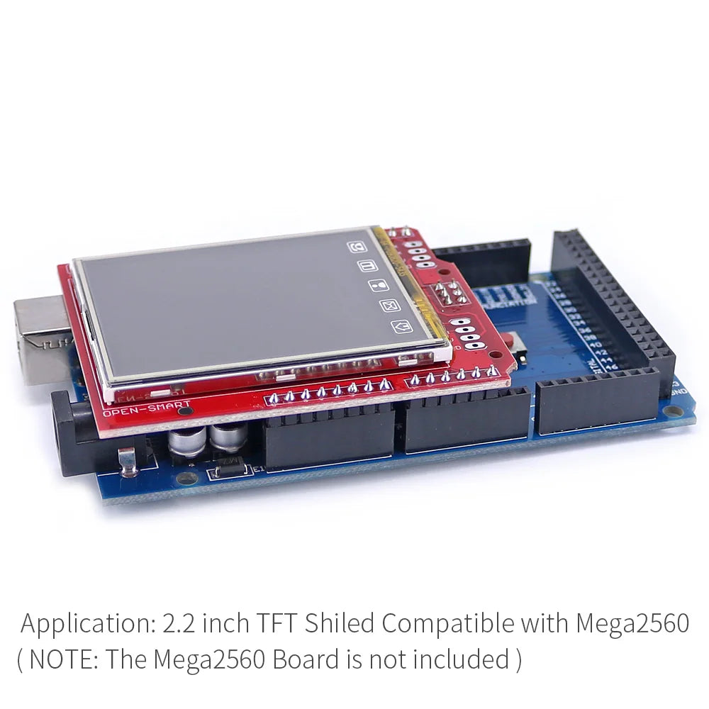 2.2 Inch TFT LCD Display Shield Touch Screen Module Onboard LM75 Temperature Sensor + Pen for Mega2560 Compatible for Arduino