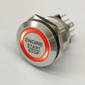 19mm 22mm 25mm 30mm Laser 'ENGINE START STOP' Engine Button ON OFF Ring Illuminated Momentary Push Button Switch+CE+RoHS