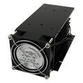 FHSH01F-150 150*100*80 mm 80A three phase solid state relay SSR aluminum heat sink radiator with 220VAC fan and protective cover