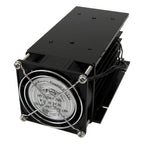 FHSH01F-150 150*100*80 mm 80A three phase solid state relay SSR aluminum heat sink radiator with 220VAC fan and protective cover
