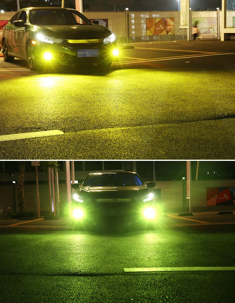 2PCS Strobe Car Fog Lamp H1 H3 H8 H11 LED 9005 HB3 9006 Hb4 H7 Auto Daytime Running Light Flash Driving Bulb White