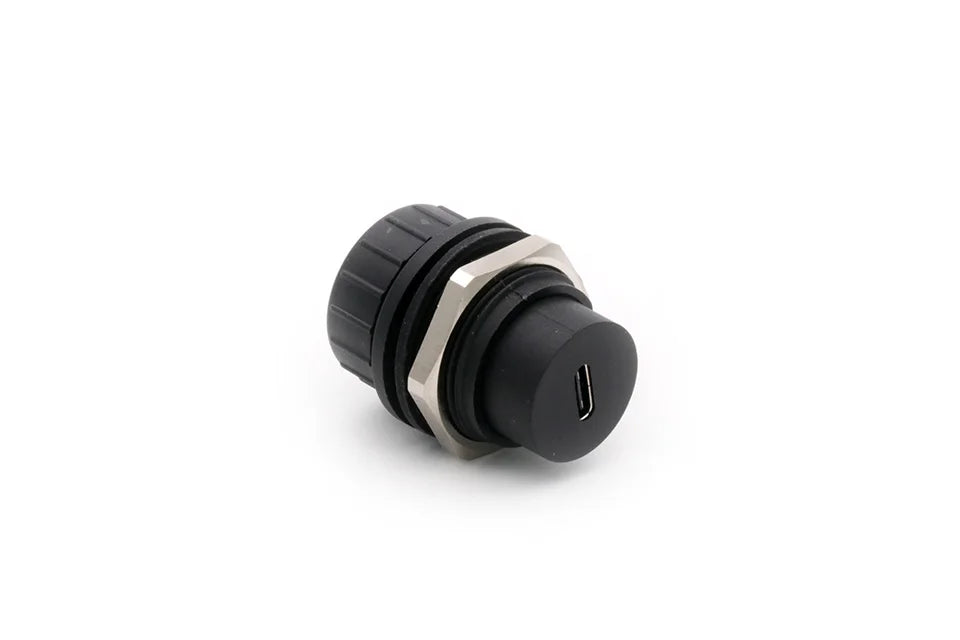 Waterproof D Type Chassis Connector,Type C Female to Female USB-C Converter Adapter Type-C Panel Mount DIY Jack with Dust Cover