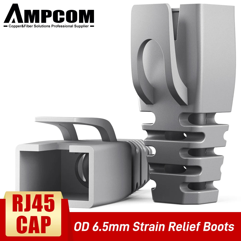AMPCOM  Ethernet Network Cable Strain Relief Boots Cable RJ45 Connector Plug Covers 6.5/7.5/8.0mm for CAT8 CAT7 CAT6A CAT6 CAT5E