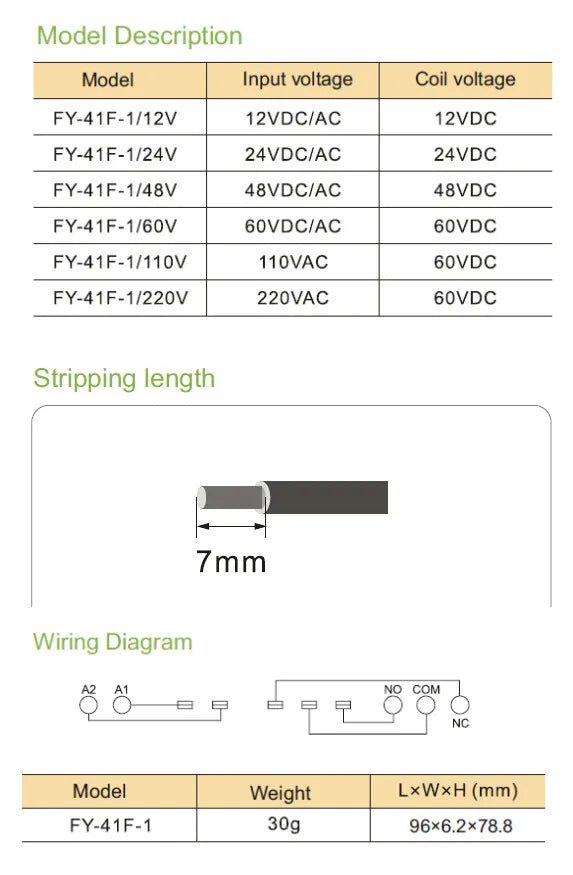 10PCS GEYA Din Rail Slim Relay Module HF-41F Integrated PCB Mount Power Relay With Relay Holder 12V 24V 48V 110V 230V 6.2mm
