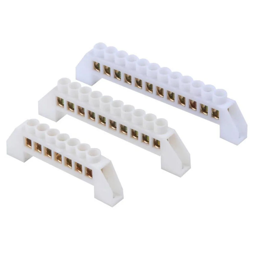 20PCS 5/7/10/12 Hole Bridge Type Zero Line Row Ground Row Ground Copper Bar Distribution Box Connected To Zero Terminal Row
