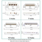 20PCS 5/7/10/12 Hole Bridge Type Zero Line Row Ground Row Ground Copper Bar Distribution Box Connected To Zero Terminal Row