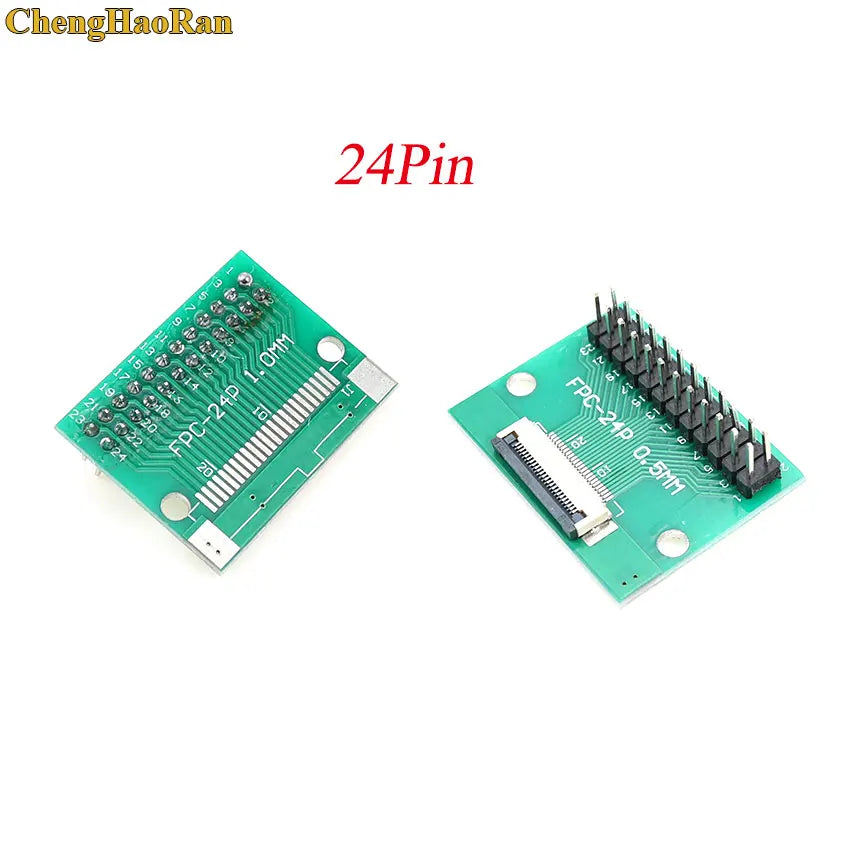 1pcs 4P-- 50P 0.5mm Pitch Connector SMT Adapter to 2.54mm 1.00 Inch Hole FPC FFC Cable Welded Board + Double Row Straight Pin