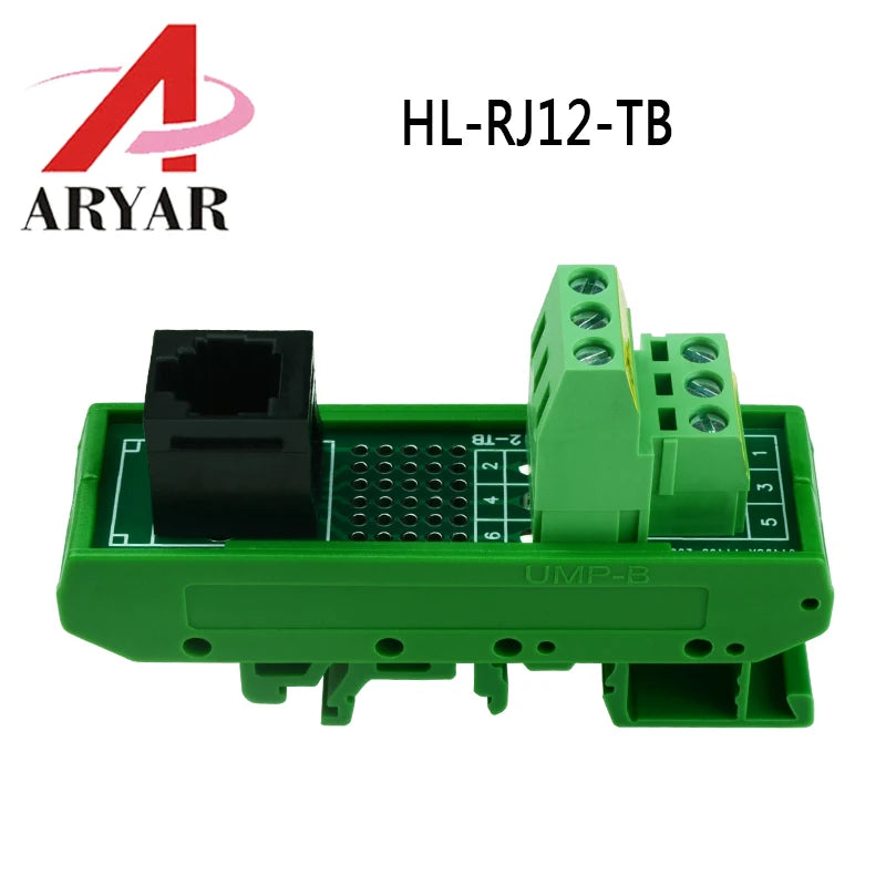 RJ12 vertical Breakout board RJ 12 splitter RJ12adapter Din Rail Mounting