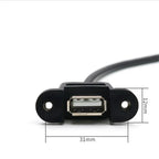 1/2/5/10Pcs 30CM Dupont 5Pin 2.54mm Female to USB Type A Female Adapter Motherboard Extender Cable with Screw Panel Mount Holes