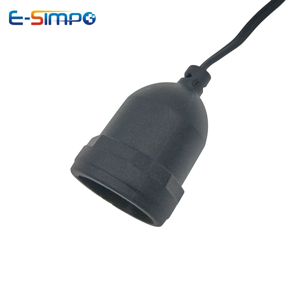 6pcs 12/20/30/50/100/200cm LED CFL Light String Flame Retard Durable Safe Waterproof E26 E27 Lamp Bulb Holder Socket