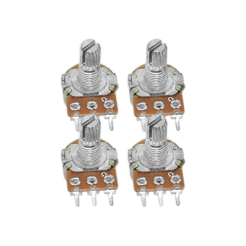 10PCS WH148 Linear Potentiometer B1K B2K B5K B10K B20K B50K B100K B250K B500K B1M 15mm Shaft With Nuts Washers 3pin WH148