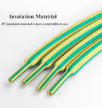 1M 3:1 Heat Shrink Tube with Glue Adhesive Lined  Dual Wall Tubing Sleeve Wrap Wire Cable Kit Yellow Green Dual Wall