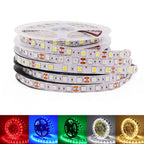 DC12V LED Strip 5050 5054 2835 120 240LEDs/M High Bright White Red Blue Pink Yellow RGB Flexible Ribbon Tape Light Lamp 5m