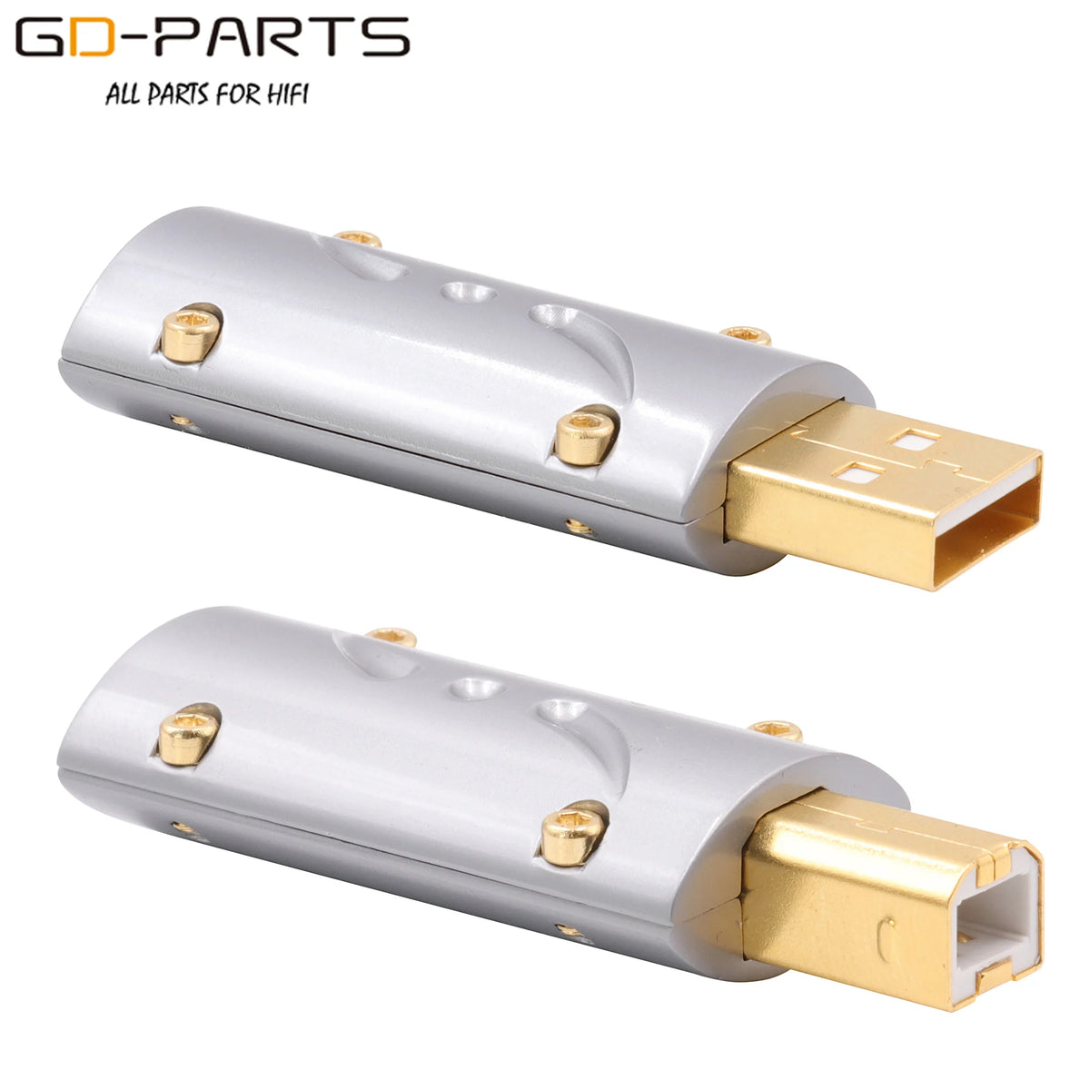 Viborg HI-END USB2.0 USB Plug Connector Type A B HiFi DIY DAC USB Cable 24K Gold Plated Bronze UA201 UB201
