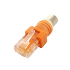 1pc F Type RF Female Jack to RJ45 Male Plug Ethernet Coaxial Barrel Coupler Converter Coax Adapter Connector for Line Tester