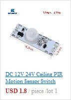1~4PCS DC 12V 24V 6A Automatic Adjust PIR Motion Sensor Switch IR Infrared Detector Light Switch Module for LED Strip Light Lamp