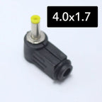2PCS Male DC Power Plug Connector Angle 90 Degree L Shaped Plastic 5.5*2.5 5.5*2.1 4.8*1.7 4.0*1.7 3.5*1.35 3.5*1.1 2.5*0.7mm