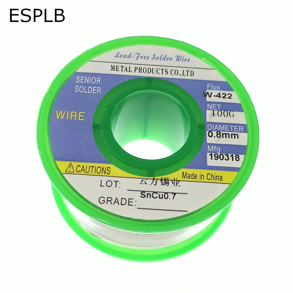 ESPLB 100G 0.5/0.6/0.8/1.0/1.2/1.5/2.0mm Lead Free Solder Wire Tin Welding Soldering Iron Rosin Core Solder Sn99.3 Cu0.7