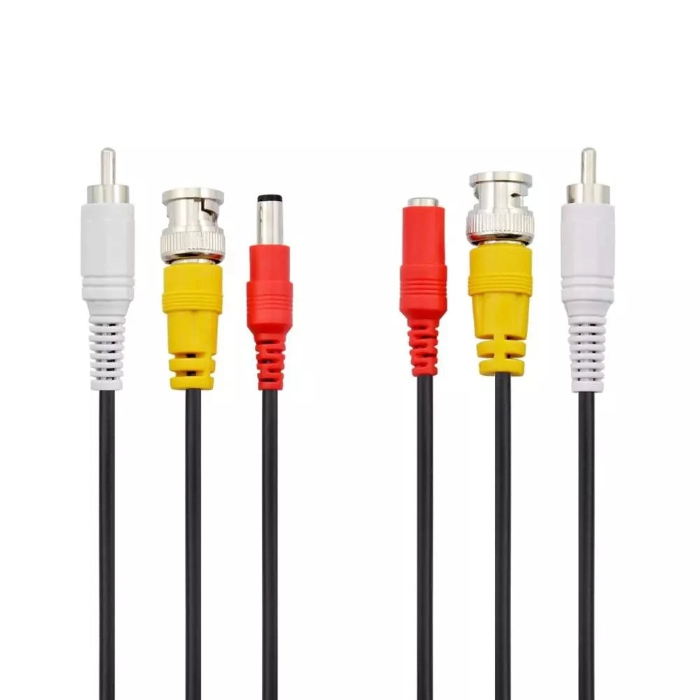 AHD Surveillance Camera BNC Coaxial Video Cable Audio Power 3 in 1 BNC RCA DC CCTV Transmission Cable 5/10/15/20/30/40/50MM