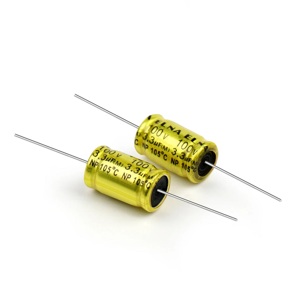 10Pcs 100V Horizontal Speaker Audio Capacitor Non Polarity Frequency Divider Crossover Polypropylene 1UF 1.5UF 2.2UF 3.3UF 4.7UF