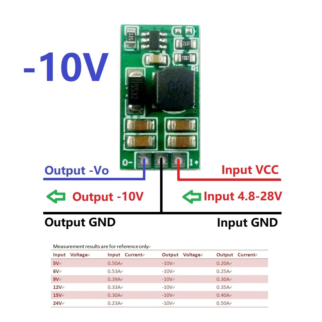 DDUB12NA 3W +/- Voltage Converter Positive to Negative Power Supply DC-DC Boost-Buck Module +5~+28V to -5V -10V -12V-15V