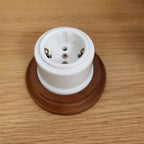 EU Ceramic Rotary Switch Wall Lamp Smart Light Knob Switch EU Socket 10A 250V For Home Decoration