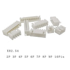 JST XH 2.54 2.54mm 2/3/4/5/6/7/8/9/10 Pin Wire Connectors Straight Pin Header Connector Terminals XH2.54 mm Housing Plug