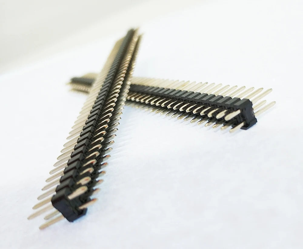 100PCS 2.54mm Short Profile L8.5mm 2x2/3/4/5/6P 10PCS 40P Straight Double Row 0.8U Gold Breakaway PCB Connector Male Pin Header