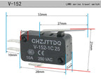 5PCS Momentary Micro Limit Switch CHZJTTDQ V-15.V-151.V-152.V-153.V-154.V-155.V-156   Travel switch limit switch silver contact