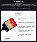 High-Precision Inclinometer HWT605 Accelerometer+Angle+Gyro, MPU9250 IMU, Temperature Compensation, Tilt Angle
