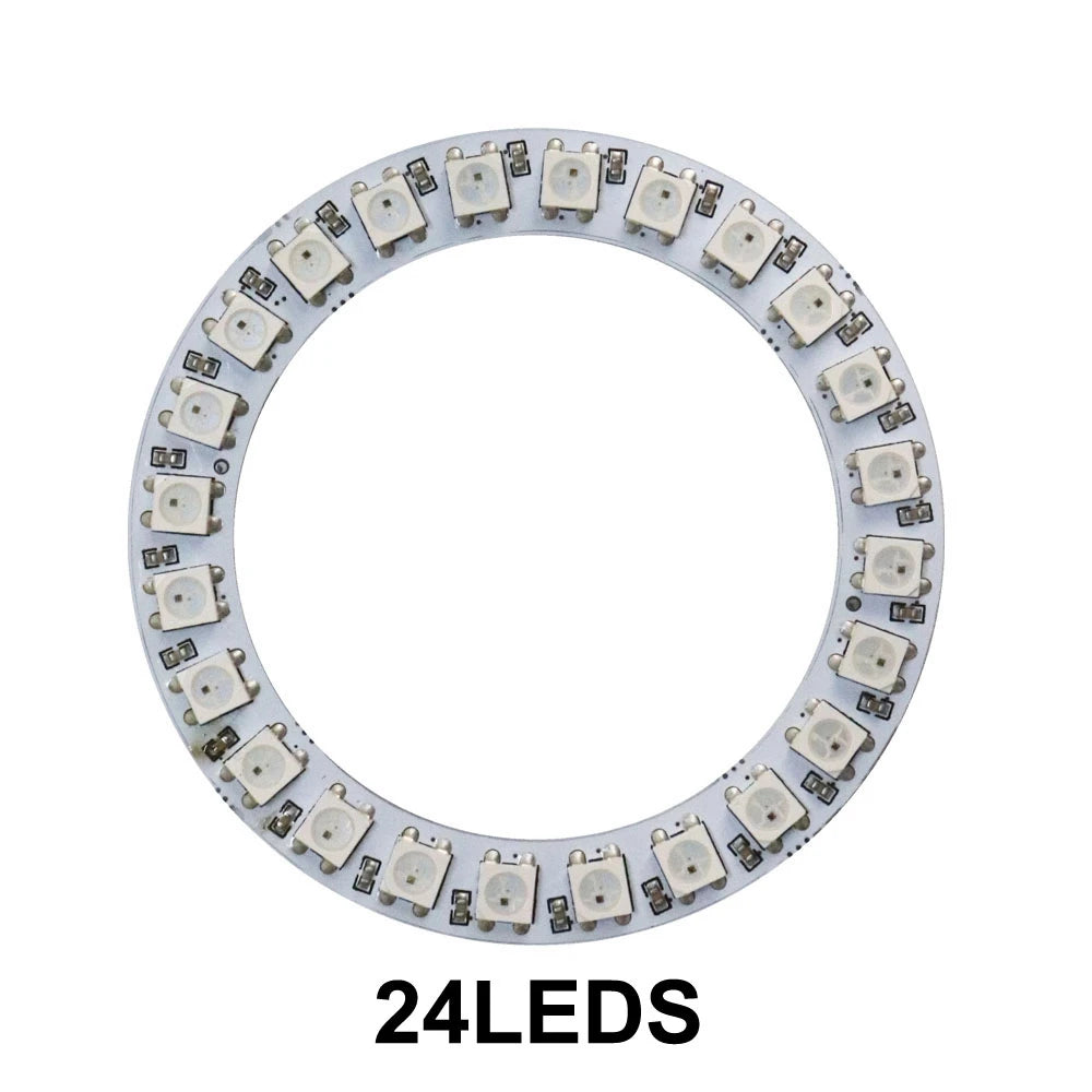 WS2812B 8/16/24/35/45 Leds Pixel Ring Addressable Led Modules WS2812 IC RGB Full Color Round Led Circle DC5V