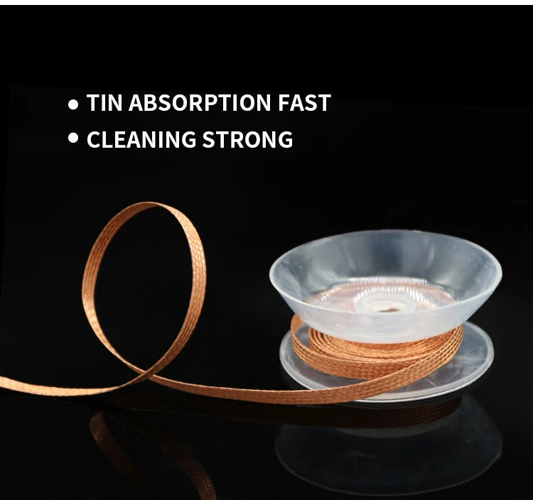 Desoldering Braid Welding Solder Remover Wick Wire Lead Cord Flux BGA Repair Tool Width 1.5mm 2mm 2.5mm 3mm 3.5mm 4mm 1.5 Meter