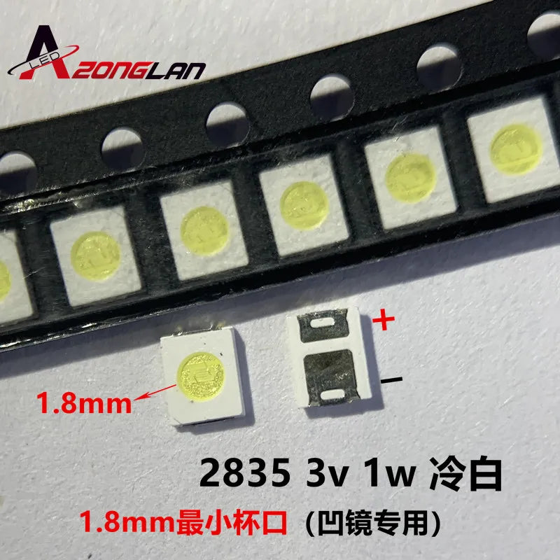 1.8MM DOUBLE CHIPS LED Backlight 1210 3528 2835 1W 3V 100LM Cool white LCD Backlight for TV TV Application 100PCS 1.8mm 50pcs 1