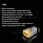 25/50/100PC DIY YOU 102/103D/104D/104/106/108 Universal Compact Wire Wiring Connector Conductor Terminal Block With Lever