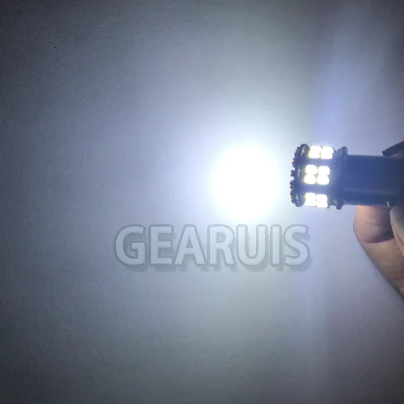 10pcs truck 24v led S25 P21W 1156 ba15s 50 SMD 1206 LED 1157 BAY15D White red brake stop light lamp Turn signal light bulbs 24V