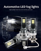 2PCS H8 H11 Led HB4 9006 HB3 9005 Fog Lights Bulb 3030 12SMD 6000K White Car Driving Running Lamp Auto Front Lamp Leds Light 12V