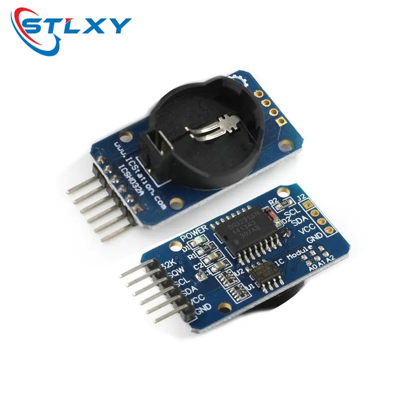 Stlxy DS3231 AT24C32 IIC Module Precision Clock Module Memory Module DS3231 Mini Module Real Time 3.3V/5V For Raspberry Pi