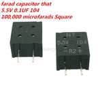 10pcs 5.5V 0.1F Super Capacitor Farad Capacitor 5.5V 104 FM0H104ZF is 100,000 microfarads