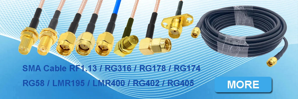 LMR 400 SMA to SMA Male/RP SMA Male Connector Cable Low Loss 50 Ohm 50-7 Cord WIFI Antenna Extension Jumper RF Coaxial Adapter