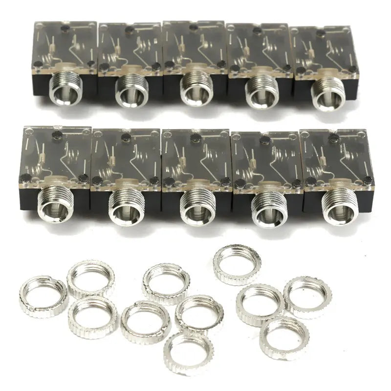 5/10Pcs PJ-324 3.5mm Audio Headphone Jack 5Pin Female Interface with Nut Mount PJ324 Socket Connector